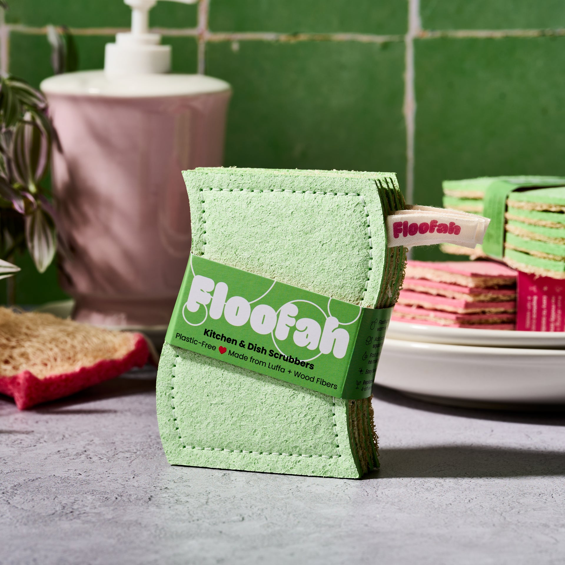 Luffa+Wood Dual Kitchen Sponge
